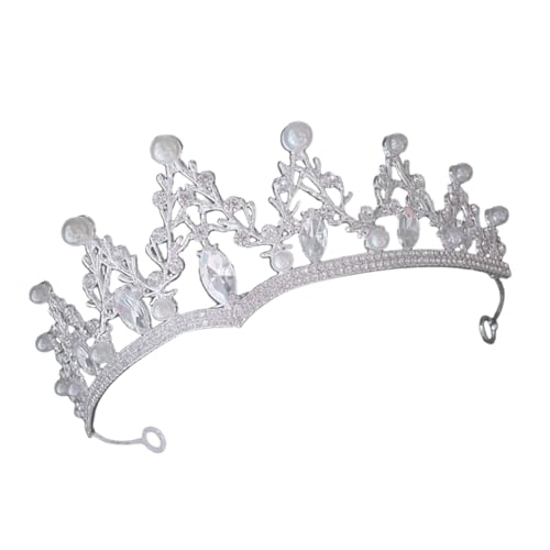 VALICLUD Hochzeit Tiara Krone Strass Braut Stirnband Kopfschmuck Brautdiademe Damenkrone Hochzeitskrone Glänzend Schmuck Für Anlässe von VALICLUD