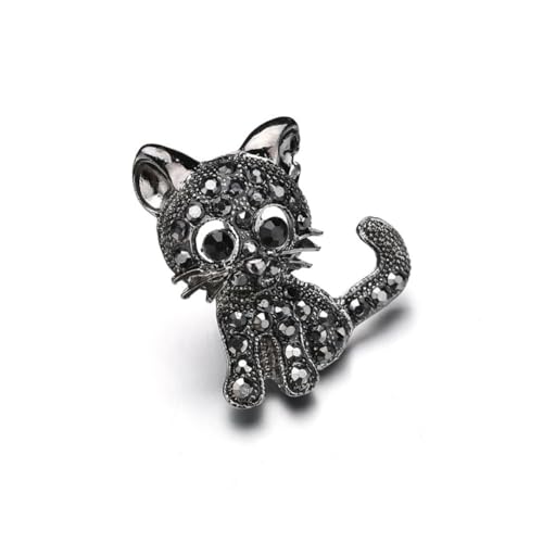 VALICLUD Strassbesetzte Katzenbrosche aus Modischer Cartoon Anstecker für Jacken Taschen Schals Vielseitiger Tier Pin als Schmuck für Damen und Mädchen für Partys und Alltagskleidung von VALICLUD