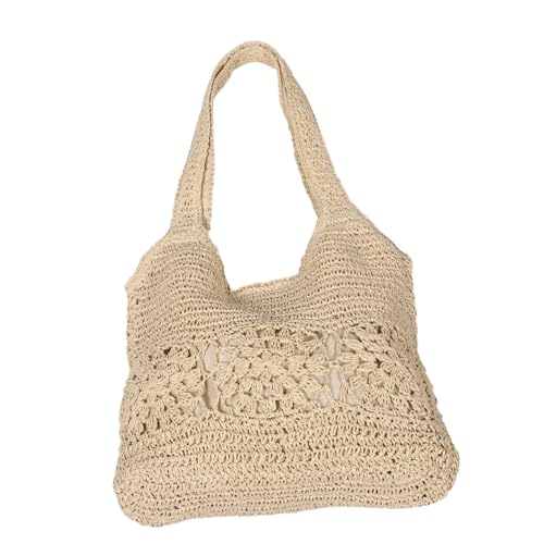 VALICLUD Stroh Sommer Einkaufstasche Geldbörsen Trendy Geldbörse Strand Tote Stroh Umhängetasche Unterarm Umhängetasche Sommer Strand Taschen Einkaufstasche Tasche Hohl von VALICLUD