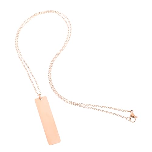 VALICLUD Halskette Mit Stangenanhänger Aus Für Männer Und Frauen Metallkette Mit Gravierbarem Bar-anhänger Einfach Paarfreundlich Elegantes Schlüsselbeindesign von VALICLUD