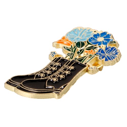 VALICLUD Stylische Schwarze Stiefel brosche in Blumenform aus Leichte Anstecknadel für Damen und Mädchen Rostbeständig Modisches Accessoire für Kleidung Taschen und Hemden von VALICLUD