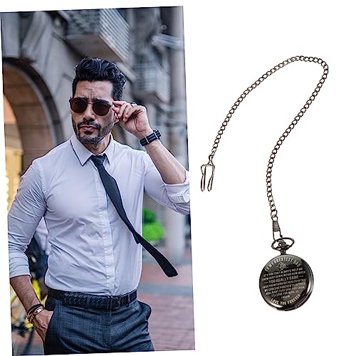 VALICLUD Vintage Taschenuhr Mit Quarzwerk Und Persönlicher Gravur Perfektes Für Väter Stilvolle Accessoires Für Besondere Anlässe Tragbar Mit Kette Für VALICLUD Vintage Taschenuhr Mit Quarzwerk Und Persönlicher Gravur Perfektes Für Väter Stilvolle Accessoires Für Besondere Anlässe Tragbar Mit Kette Für von VALICLUD