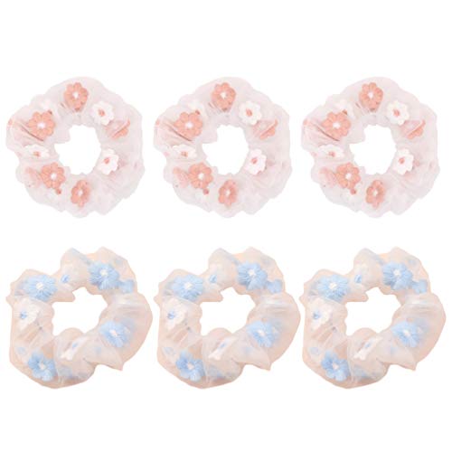 Elastische Haar Haargummis Kuh Muster Haarseile Haargummi Bogen Elastische Schnüre Pferdeschwanz Haar Ring Krawatten für Mädchen (Pink + Blau) von VALICLUD
