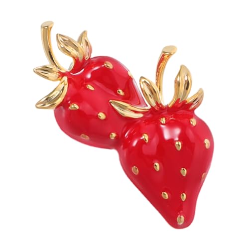 VALICLUD Süße Erdbeer Brosche Anstecknadel Mit Obstmotiv Für Damen – Kleidungsdekoration Schmuck Für Abschlussball Hochzeit Rucksack Hut Kleidung von VALICLUD