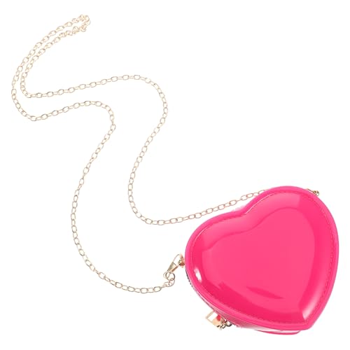 VALICLUD Herzförmige Mini-münzbörse Mit Reißverschluss Für Damen Stilvolle Praktische Handtasche in Rosa Für Münzen Lippenstift Und Essentials Für Alltag von VALICLUD