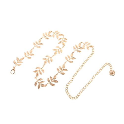 VALICLUD Taillenkette Damen Metall Kettengürtel mit Blattdesign Leichte Bauchkette für Strandparty und Sommer Body Schmuck Verstellbar Modisches Accessoire für Frauen von VALICLUD