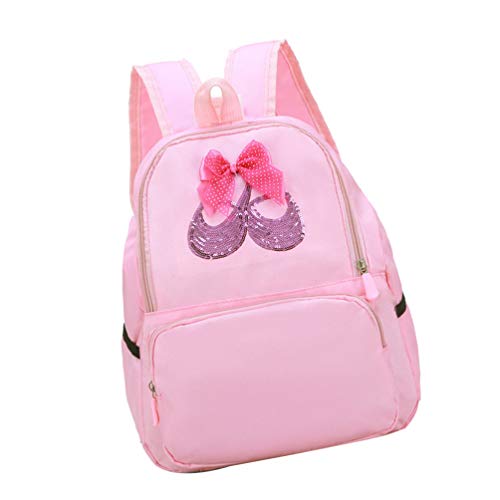 VALICLUD Tanztasche Ballettsack Oxford Tuch Rucksack Ballett Rucksack Latin Tanztasche für Mädchen (Rosa) von VALICLUD