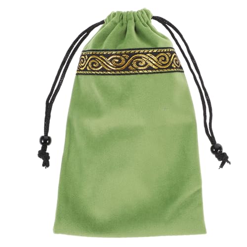 VALICLUD Tarot Karten Tasche Beutel mit Kordelzug Tragbarer Tarot Karten Organizer und Schmuck Aufbewahrungsbeutel Grün Praktische Aufbewahrung und Kleine Accessoires von VALICLUD