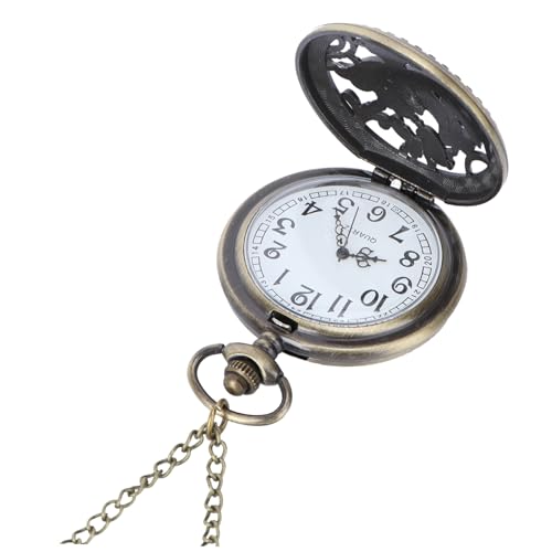 VALICLUD Retro-taschenuhr Mit Halskette Und Kette Quarzwerk Stilvolles Accessoire Fisch-Design von VALICLUD