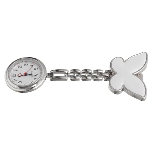 VALICLUD Taschenuhr Zum Anklipsen Krankenschwesteruhr Zum Anklipsen Quarzuhr Schmetterlings-Schlüsselanhänger Taschenuhren Für Männer Und Frauen von VALICLUD