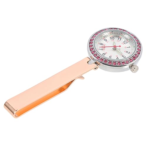 VALICLUD Taschenuhr kinderuhren Armbanduhr Schwesternuhr kiddy Watch wanduhre Uhr -Clip-on-Uhr Arzt beobachten Ansteckuhr für Krankenschwestern hängende Uhr Linse Golden von VALICLUD
