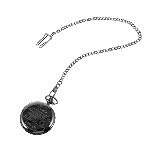 VALICLUD Taschenuhr mit Individueller Gravur Stilvolle Quartz Uhr für Väter Großväter Besondere Anlässe Elegantes Design Langlebiges Material Unisex von VALICLUD