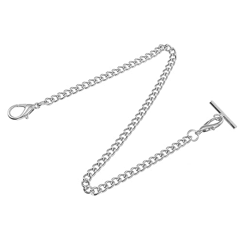 VALICLUD Taschenuhrenkette Aus Hochwertigem Metall Mit T-bar-Verschluss Stilvolles Kettenaccessoire Für Herren Für Jeans Formelle Kleidung Oder DIY-projekte von VALICLUD