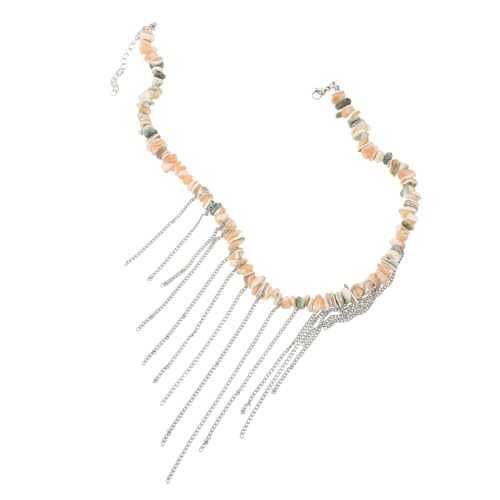 VALICLUD Tassel Halskette Irreguläre Muschel Perlen Kette Schlüsselbein Handgefertigter Quastenanhänger Sommer Strand Schmuck Damen Hawaiianischer Stil von VALICLUD