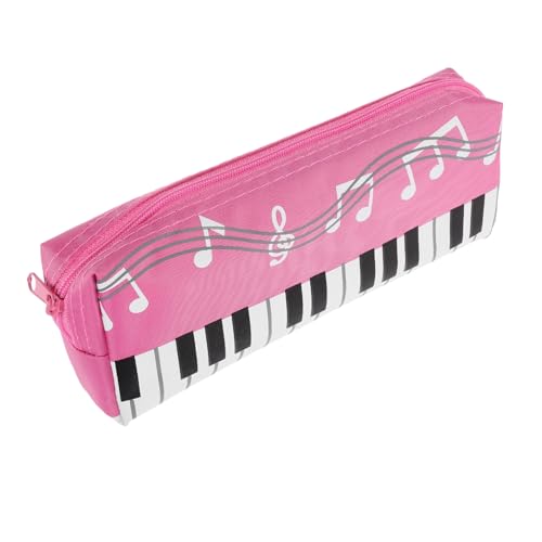 VALICLUD Tastatur-Federmäppchen Tragbarer Bleistiftfall schlank Karikatur Schreibwaren Girl Bleistift Fall Federmäppchen für Klavier Etui für Federhalter Bleistiftfälle Segeltuch Rosa von VALICLUD