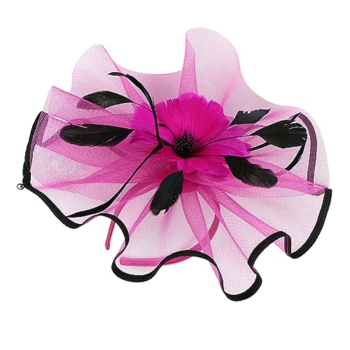 VALICLUD Tea Party Fascinator Haarschmuck Für Exaggerierte Kopfbedeckung Mit Federn Für Hochzeiten Und Besondere Anlässe Eleganter Haarreif Mit Schwarzem von VALICLUD