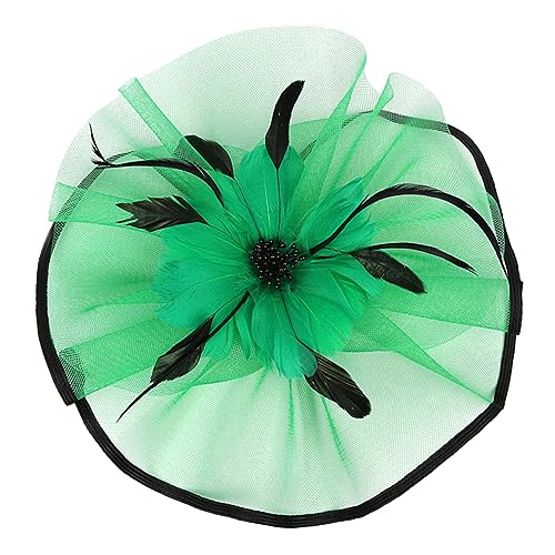 VALICLUD Eleganter Fascinator Mit Federn Für Frauen Exaggerated Headband Für Hochzeiten Teepartys Und Elegante Anlässe Vielseitiger Kopfschmuck Mit Schwarzem Rand von VALICLUD