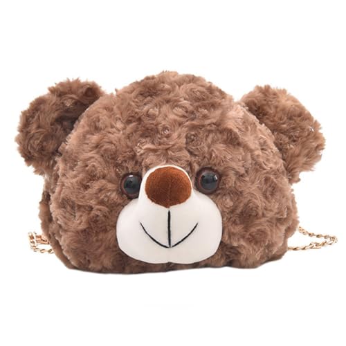 VALICLUD Teddyb?r Zubeh?r Crossbody Geldb?rse Fuzzy Niedliche B? Reizenden Karikatur B?r Geformte Schultertasche Plüschkettenbeutel für M? Kopfbedeckungen Teddyb?r Umh?ngetasche Kunstpelz Geldb?rse von VALICLUD