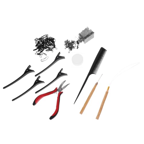 VALICLUD Teiliges Haarverlängerungs Tool mit Häkelnadel Haarperlen und Silikonclips Geeignet für Anfänger und Profis Praktische Haarverlängerungszubehör für Modische Zufällige Farbe VALICLUD Teiliges Haarverlängerungs Tool mit Häkelnadel Haarperlen und Silikonclips Geeignet für Anfänger und Profis Praktische Haarverlängerungszubehör für Modische Zufällige Farbe von VALICLUD