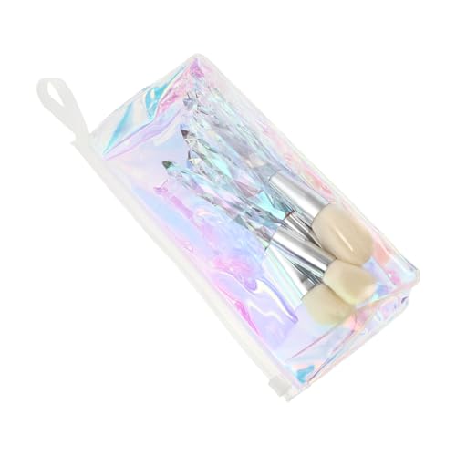 VALICLUD Teiliges Make up pinselset mit Transparenten Kristallgriffen Inklusive Lidschatten Nasenschatten Flüssigem Foundation pinsel Langlebig Leicht zu Reinigen für Präzises und Zartes von VALICLUD