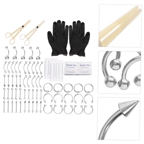 VALICLUD Teiliges Piercing Schmuck Nasenstecker Ohrstecker Bauchnabel Augenbraue Damen Körperschmuck Vielseitig Tragbar Körperdekoration von VALICLUD