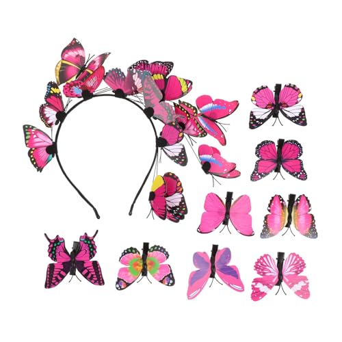 VALICLUD Teiliges Schmetterling Haar set für Damen Inkl Stirnband und Haarspangen Schmetterlingen Handgefertigtes Haarschmuck set für Partys Hochzeiten Fotoshootings und Festliche Anlässe von VALICLUD