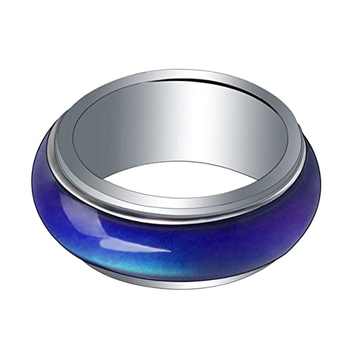 VALICLUD Thermochromer Ring Kinderringe Perlen Für Haarflechten Ring Für Männer Temperaturring Cocktailringe Stimmungsringe Für Kinder Punk-ringe Farbwechsel Mode Schmuck Kupfer Männlich von VALICLUD