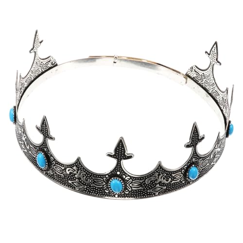 VALICLUD Königliche Mittelalterkrone Für Herren Retro-stirnband Aus Metall Party-kopfschmuck Krone Für Erwachsene Cosplay-kopfschmuck von VALICLUD
