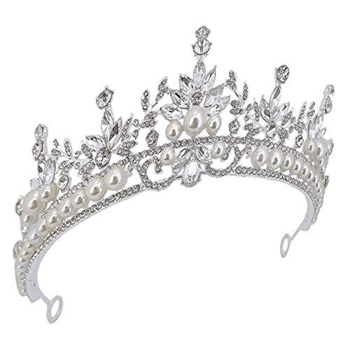 VALICLUD Tiara Haarschmuck Hochzeitskrone mit Funkelnden Strasssteinen Hochzeiten Partys Fotoshootings von VALICLUD