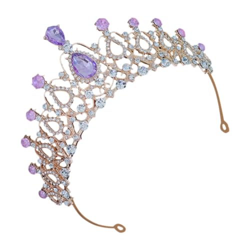 VALICLUD Tiara Kopfschmuck Hochzeit Haarschmuck mit Strass Eleganter Haarreif für Blumenmädchen Geburtstag Bühnenauftritt von VALICLUD