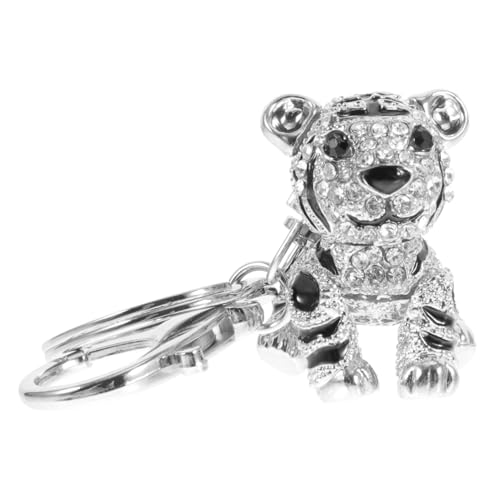 VALICLUD Tiger Schlüsselanhänger Funkelnden Strasssteinen Kreatives Und Dekoratives Pendel Für Taschen Und Schlüssel Idealer Begleiter Für Damenhandtaschen von VALICLUD