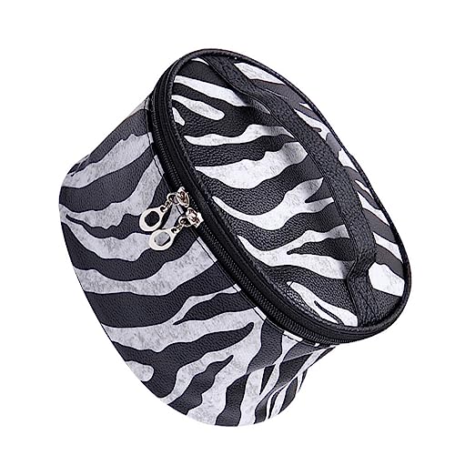 VALICLUD Toiletry Bag mit Zebra Muster Pu Material Upright Design Handgriff Reise Make up Tasche für Damen und Herren Geräumig Praktisch Modisch für Kurztrips und Tägliche Aufbewahrung von VALICLUD