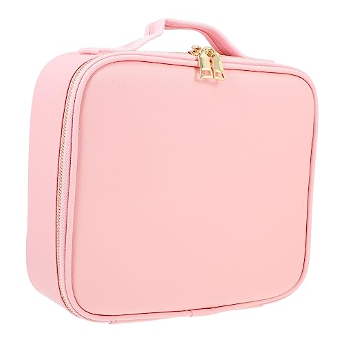 VALICLUD Reise Hautpflegetasche Rosa Tragbarer Kosmetikhalter Make Up Organizer mit Großem Fassungsvermögen für Reisen Zuhause Verschleißfest und Langlebig von VALICLUD