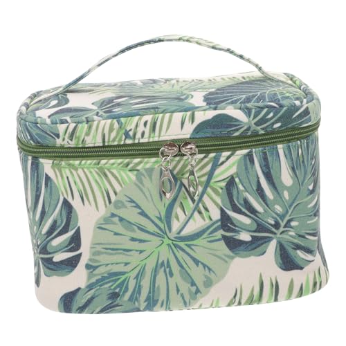 VALICLUD Toilettenartikel im Blattmuster Großer Kosmetikbeutel für Make Up und Lippenstifte Organizer für Damen für Unterwegs von VALICLUD