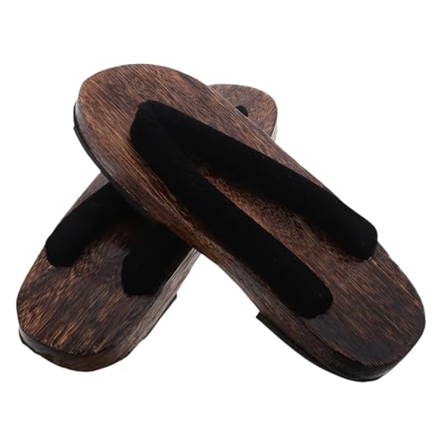 VALICLUD Traditionelle Japanische Holzclogs Herren Robuste Holzkonstruktion Langlebig und Komfortabel Minimalistisches Design Rutschfest Geeignet für Innen Außenbereich von VALICLUD