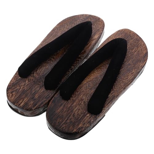 VALICLUD Traditionelle Japanische Holzsandalen Herren Rund Zehen Komfort Holzclogs Vielseitig für Zuhause Urlaub Freizeit von VALICLUD