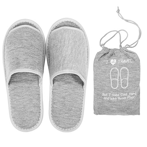 VALICLUD Reise Hausschuhe Leichte Tragbare Pantoffeln Für Unterwegs Komfortable Slipper Für Zuhause Und Hotel Rutschfest Pflegeleicht Und Platzsparend Unisex Design von VALICLUD