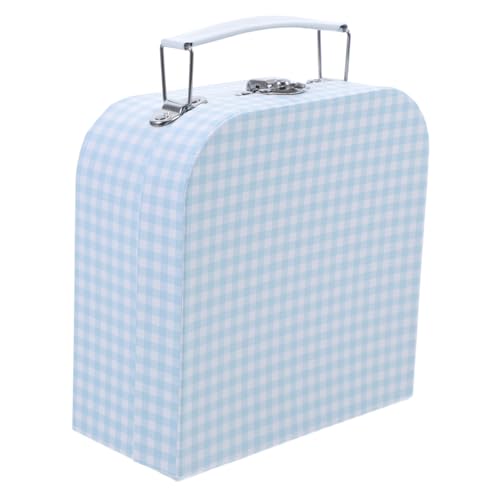 VALICLUD Tragbare Geschenkbox Für Kleine Kofferboxen Kofferkartons Aus Pappe Aus Karton Dekorative Kofferaufbewahrungsboxen Koffer Aus Pappe Papier Sky-Blue von VALICLUD