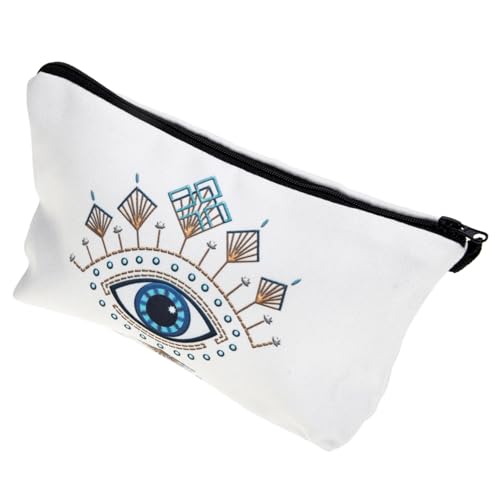 VALICLUD Tragbare Kosmetiktasche Damen mit Evil Eye Print Kompakt und Leicht Multifunktionale Reise Kulturbeutel für Make Up und Toilettenartikel Organizer Etui von VALICLUD
