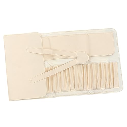 VALICLUD Tragbare Makeup Pinsel Aufbewahrungstasche Pu falzrolle Fächer Make up Pinselhalter Kosmetiktasche Reise Organizer Stilvoll Langlebig Kompakt Praktisch von VALICLUD