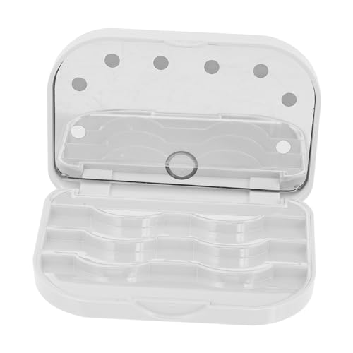 VALICLUD Tragbare Wimpernablage mit LED Licht Wimpernhalter für Falsche Wimpern Wimpernbox für Unterwegs Organizer mit Spiegel Transparent von VALICLUD
