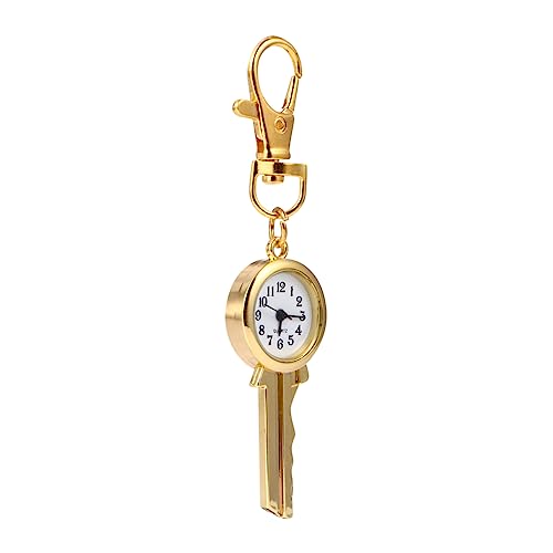 VALICLUD Tragbarer Hängender Vintage Quarz Taschenuhr Schlüsselanhänger Schlüsseluhr Gold Farbe Mode Stil von VALICLUD