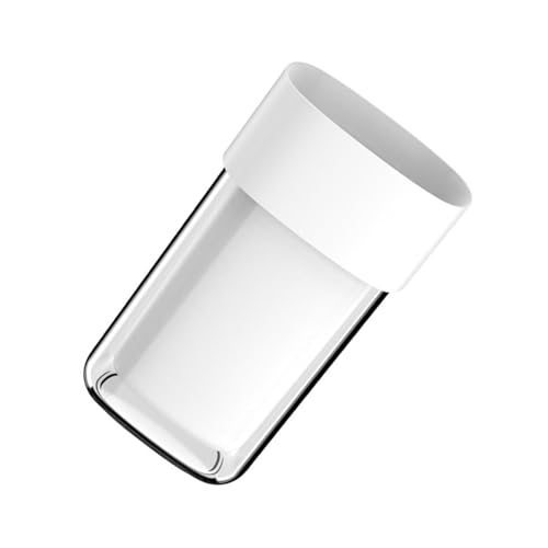 VALICLUD Tragbarer Zahnbürsten Becher Weiß mit Deckel Aufbewahrungsbehälter für Reise und Badezimmer Luftdicht Praktisch Langlebig Kompakt für Saubere und Ordentliche Zahnpflege von VALICLUD