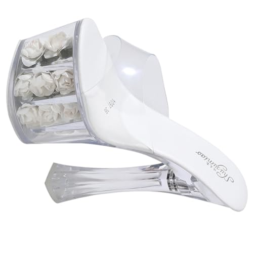 VALICLUD Transparent Damen Sandaletten mit Dicken Stabilen High Heels Rutschfeste Plateauschuhe für Hochzeit Party und Alltag Bequeme Offene Sandalen mit Hohem Absatz Weiß von VALICLUD