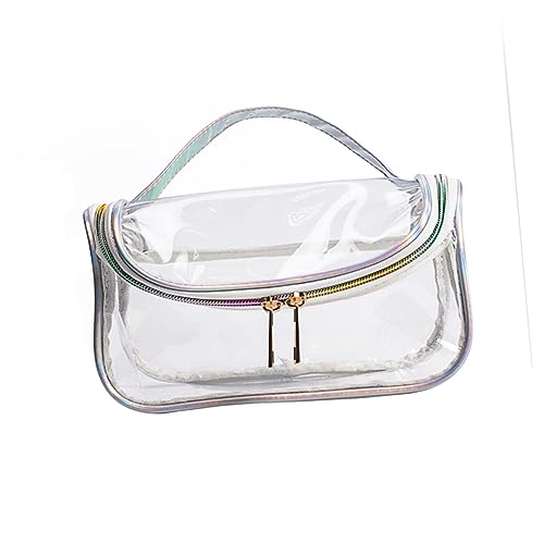 VALICLUD Transparent Kosmetiktasche aus PU Multifunktionale Toilettentasche S für Damen Aufbewahrungslösung für Make Up und Pflegeprodukte Leicht und Langlebig von VALICLUD