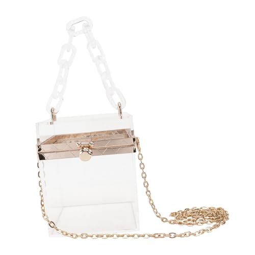VALICLUD Transparente Acrylbox Crossbody Bag Damen Kleine Schultertasche Sommer Frühling Handtasche für Mädchen und Frauen Langlebige Hochwertige Umhängetasche Modische Messenger Bag in von VALICLUD