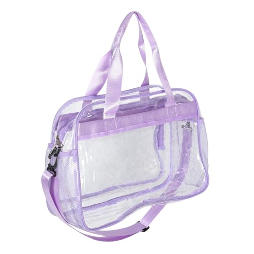VALICLUD Transparente Damen Tote Bag aus Robustem PVC Große Kapazität Vielseitig als Handtasche Sport und Reisetasche Klar Einsehbar Modisch für Arbeit Strand und Alltag von VALICLUD
