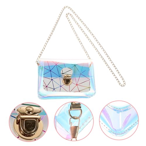 VALICLUD Transparente Jelly Crossbody Bag Damen PVC Umhängetasche Kleine Schultertasche Elegant Modisch Leicht für Handy Kosmetik Schlüssel Geldbörse von VALICLUD
