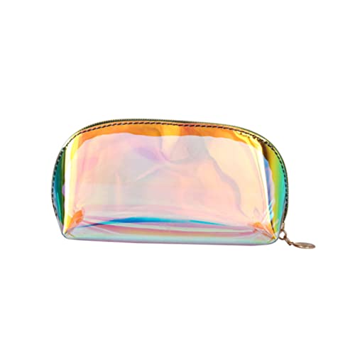 VALICLUD Transparente Kosmetiktasche Damen PVC Holografisch Kleine Make Up Tasche Handtasche Organizer für Alltag Abend Shopping von VALICLUD