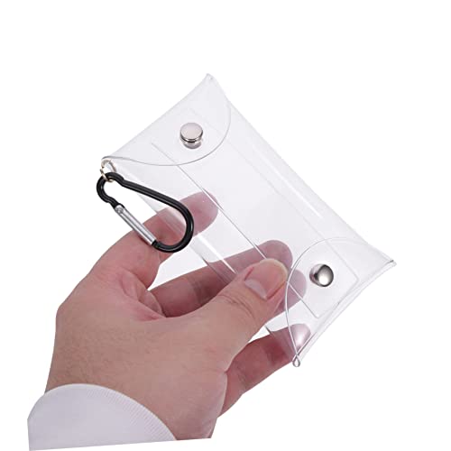 VALICLUD Transparente Münzgeldbörse Kleine Aufbewahrungstasche für Lippenbalsam Schlüssel Karten Ohrhörer Reise Portemonnaie Organizer Tragbar Kompakt von VALICLUD